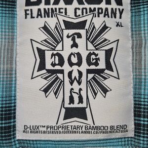 DIXXON Teal and Black Plaid Button Down Shirt